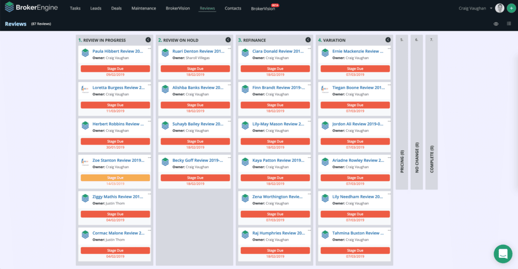 BrokerEngine Loan Review Dashboard