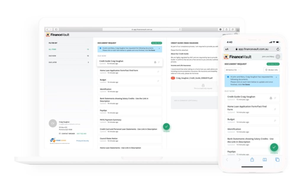 Mortgage document collection system