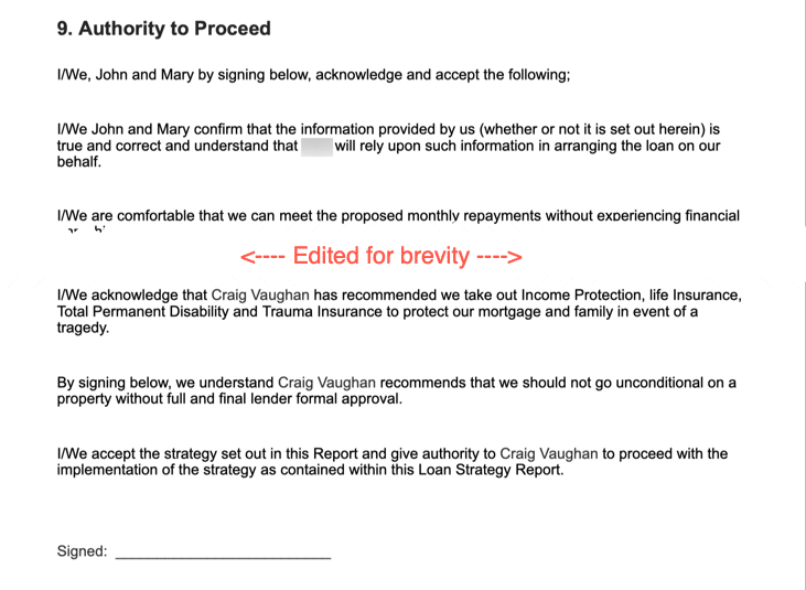 Authority To Proceed for Mortgage Broker